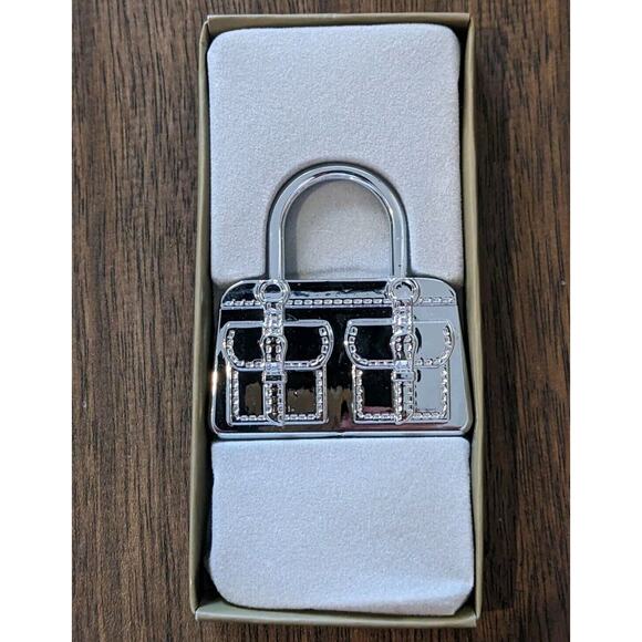 Cute Stainless Steel Hand Bag Purse Charm Key Chain Silver-T Ring Keychain New - Picture 1 of 4